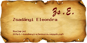 Zsadányi Eleonóra névjegykártya